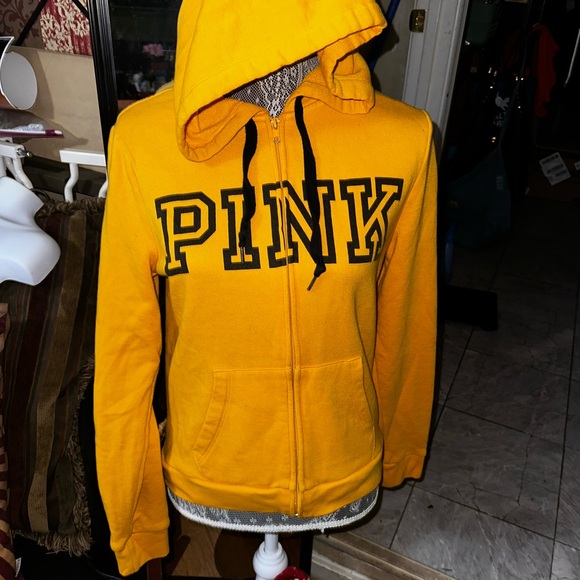 PINK Victoria's Secret Yellow Hoodie - Picture 2 of 2